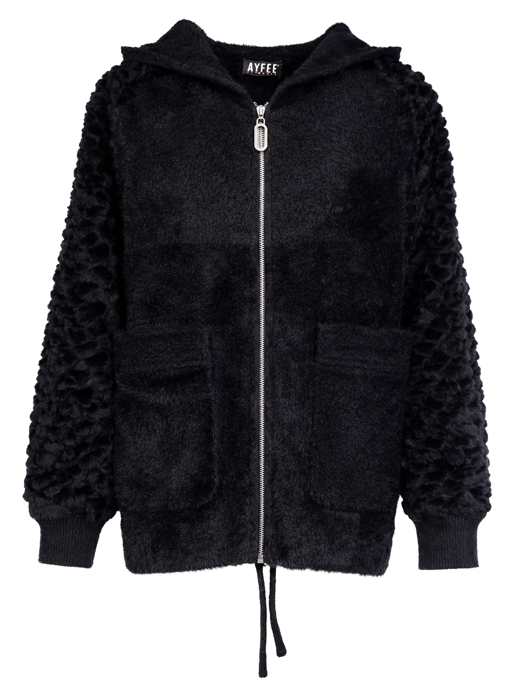 GIACCA CORTA CON CAPPUCCIO PELLICCIA,3 TG,100%NY,MADE IN PRC       